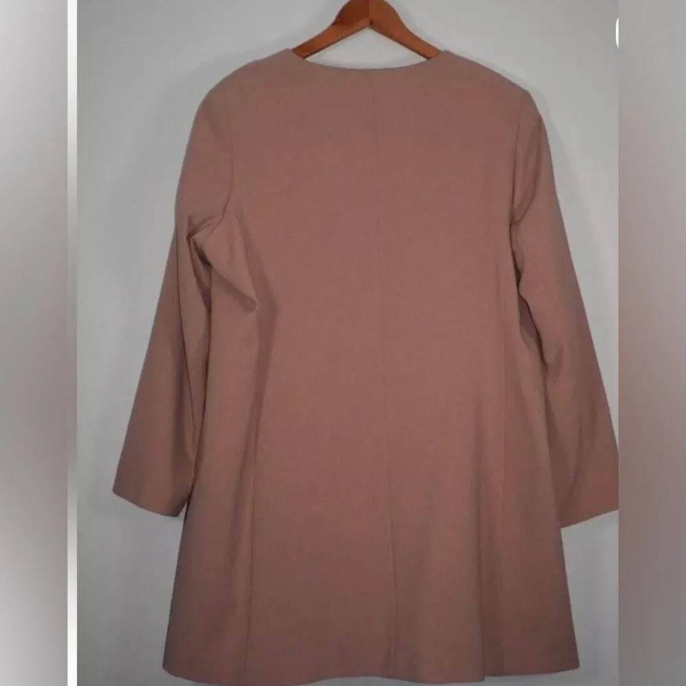 Lauren Ralph Lauren Blush Collarless Crepe Topper Coat Size XL - runs big - Picture 4 of 5